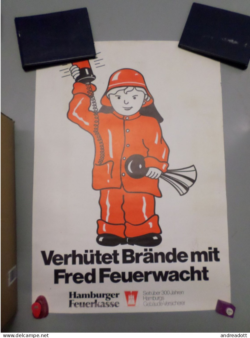 Poster - Hamburger Feuerkasse - Werbeposter - Bild - 85x60 - Autres & Non Classés
