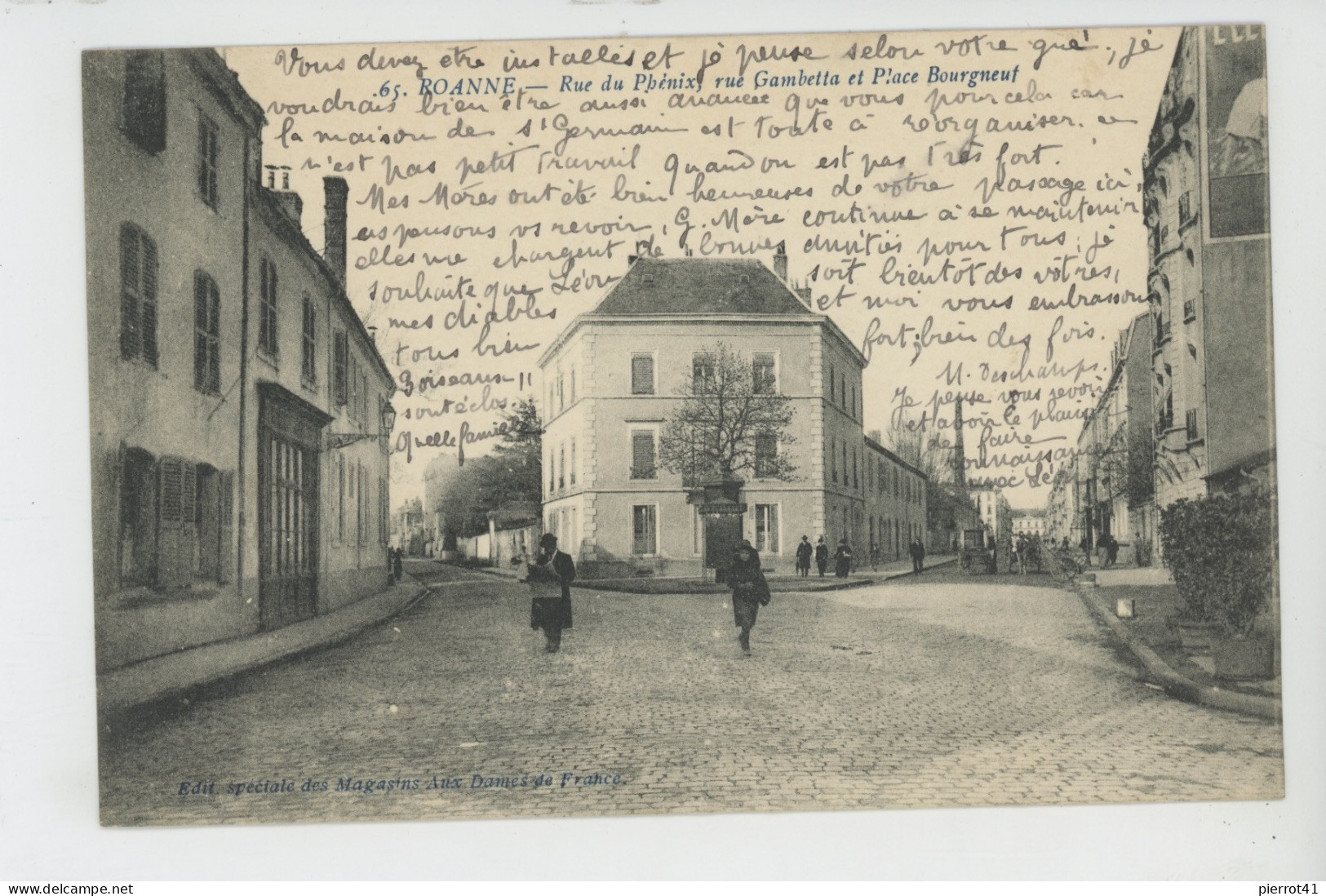 ROANNE - Rue Du Phénix, Rue Gambetta Et Place Bourgneuf - Roanne