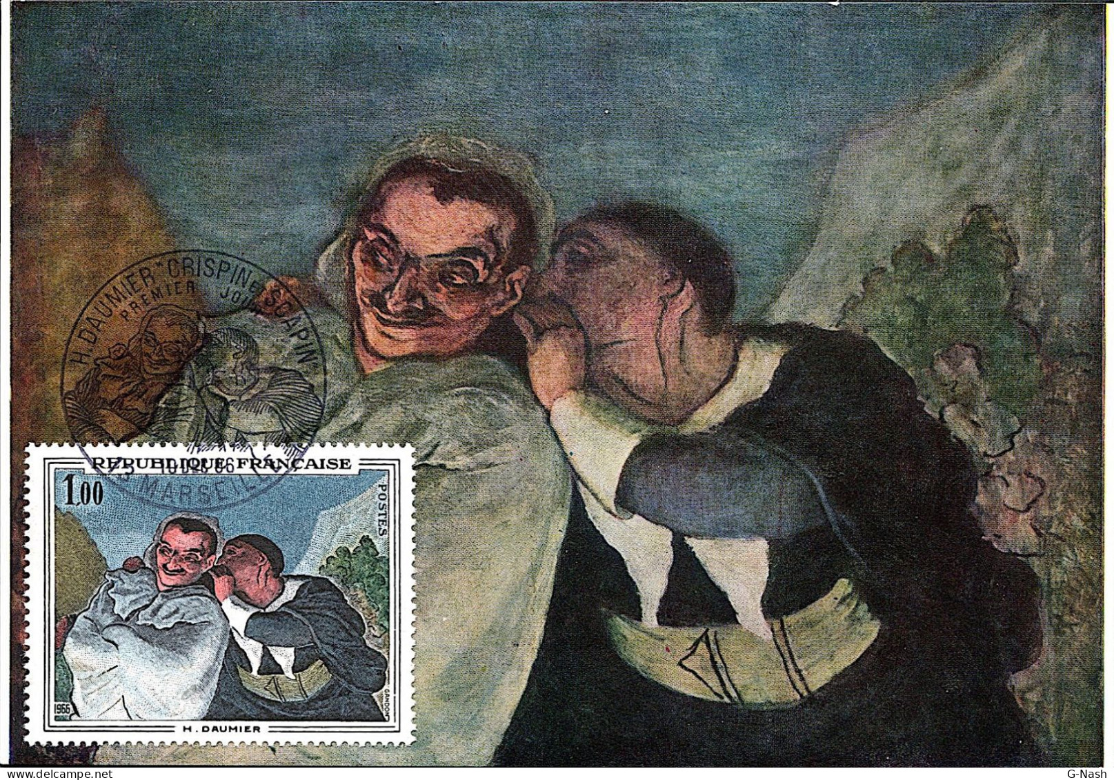 Carte Maximum - Crispin Et Scapin - Henri Daumier - Marseille - 1960-1969