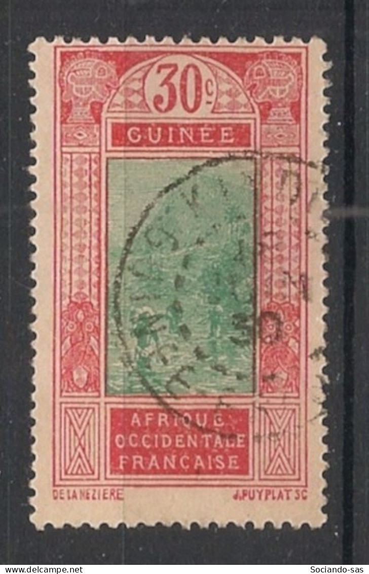 GUINEE - 1922-26 - N°YT. 91 - Gué à Kitim 30c Rouge-brique Et Vert - Oblitéré / Used - Gebruikt