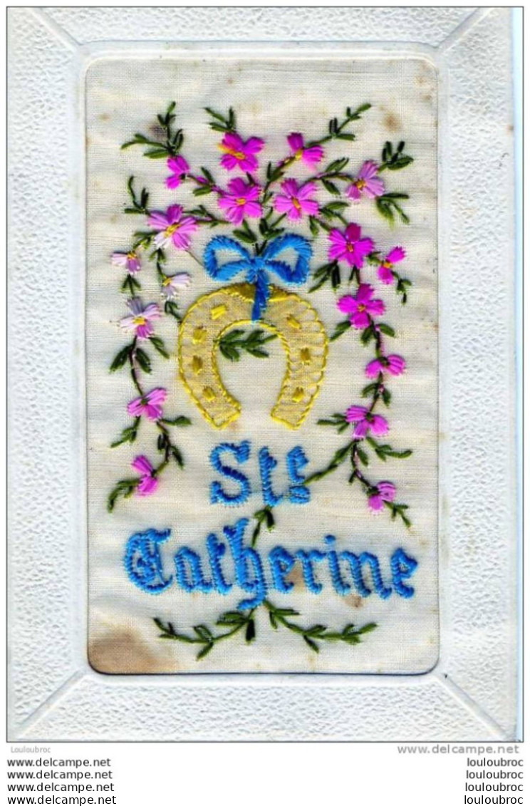 CARTE BRODEE SAINTE CATHERINE - Embroidered