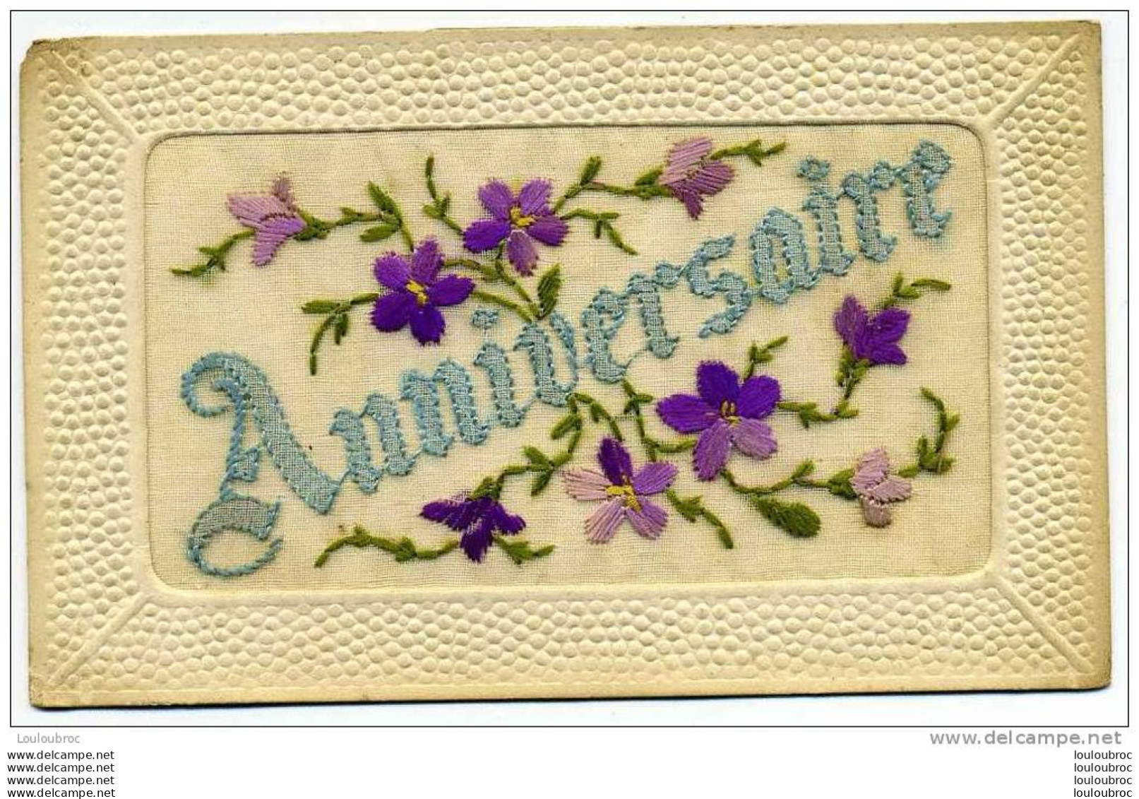 CARTE BRODEE ANNIVERSAIRE - Embroidered