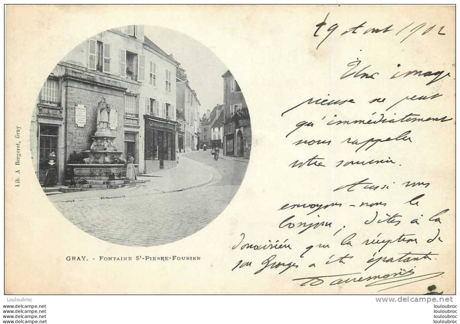 70 GRAY FONTAINE SAINT PIERRE FOURIER  PRECURSEUR 1902 - Gray