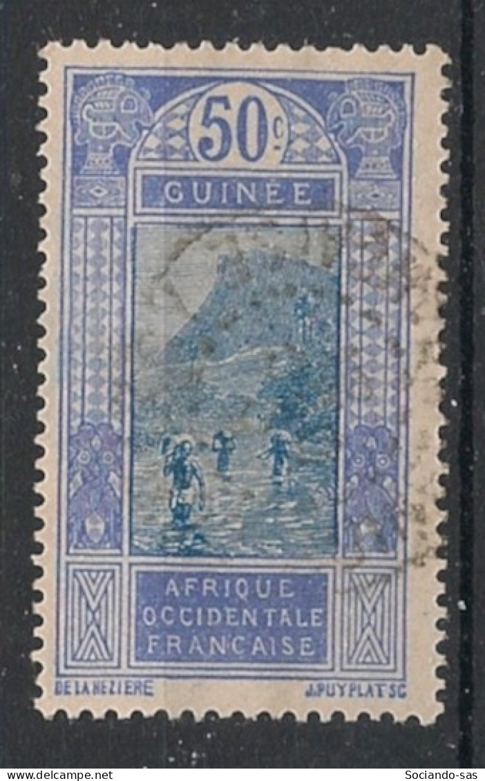 GUINEE - 1922-26 - N°YT. 92 - Gué à Kitim 50c Outremer - Oblitéré / Used - Used Stamps