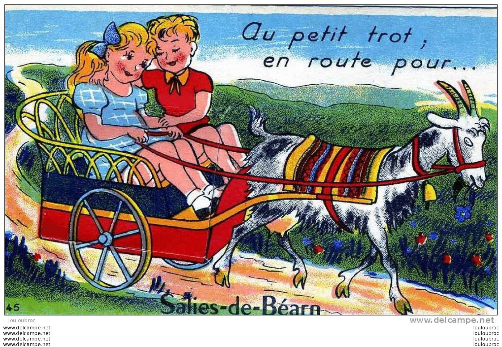 64 SALIES DE BEARN CARTE SYSTEME AU PETIT TROT EN ROUTE POUR - Salies De Bearn