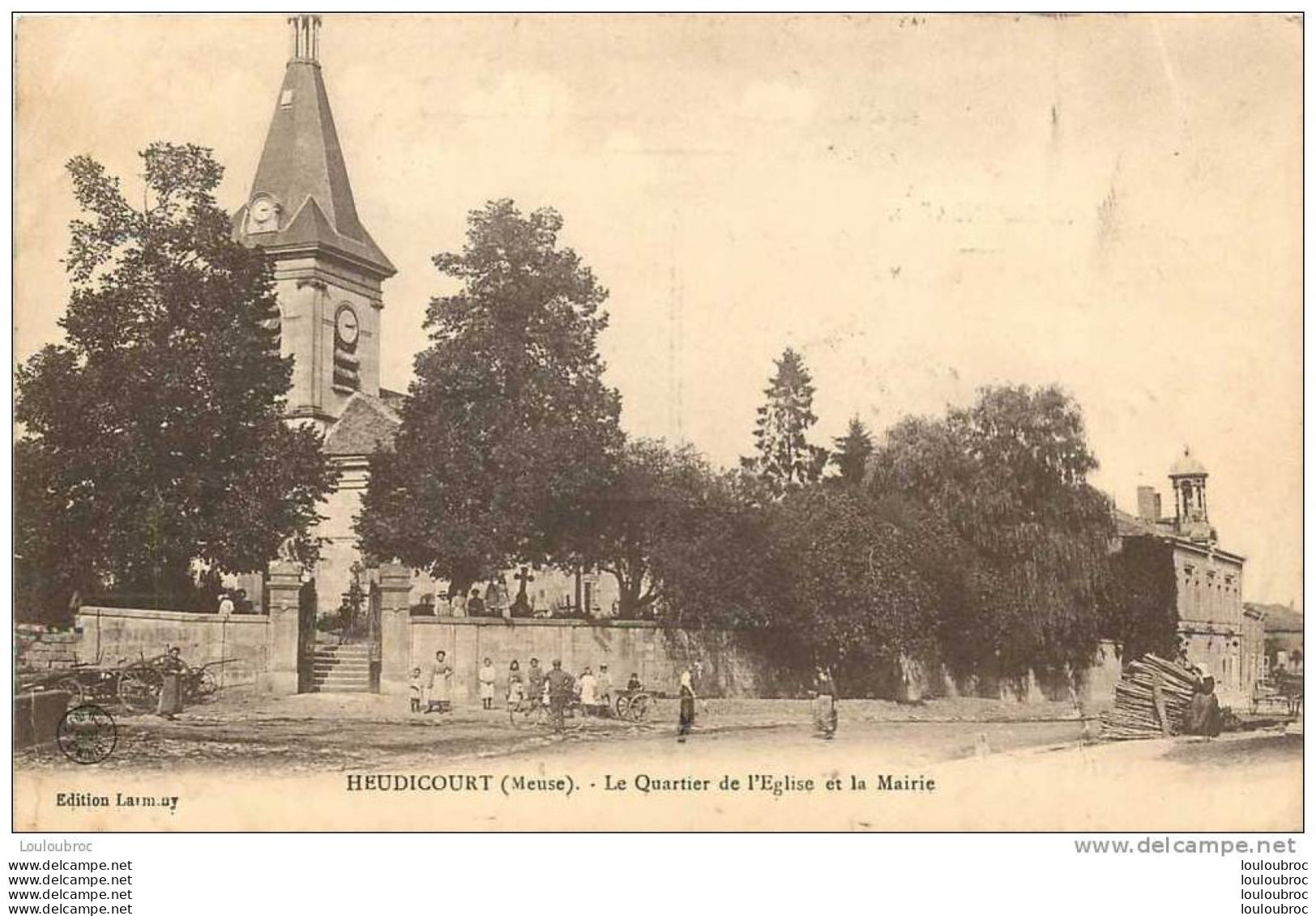 55 HEUDICOURT LE QUARTIER DE L'EGLISE ET LA MAIRIE - Sonstige & Ohne Zuordnung