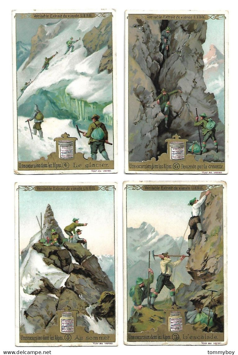 S 517, Liebig 6 Cards, Une Excursion Dans Les Alpes (some Damage At The Edges) (ref B10) - Liebig