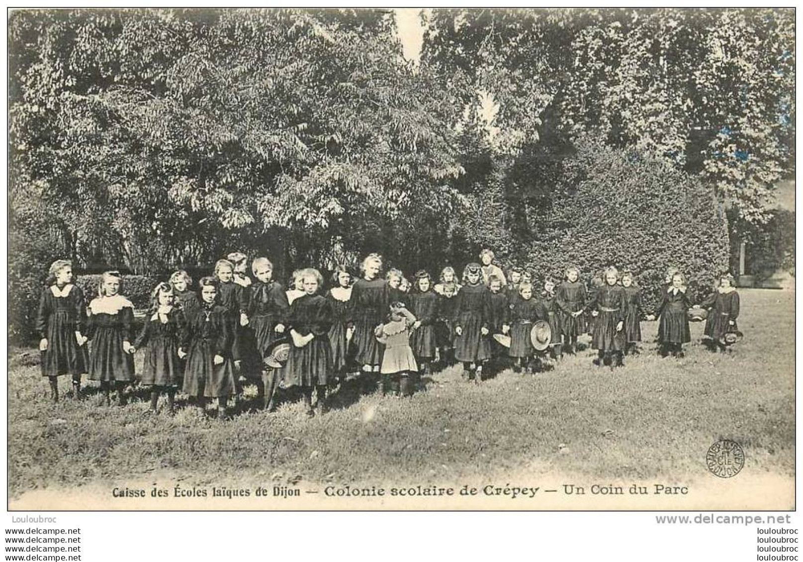 21 CREPEY COLONIE SCOLAIRE CAISSE DES ECOLES LAIQUES DE DIJON UN COIN DU PARC - Sonstige & Ohne Zuordnung