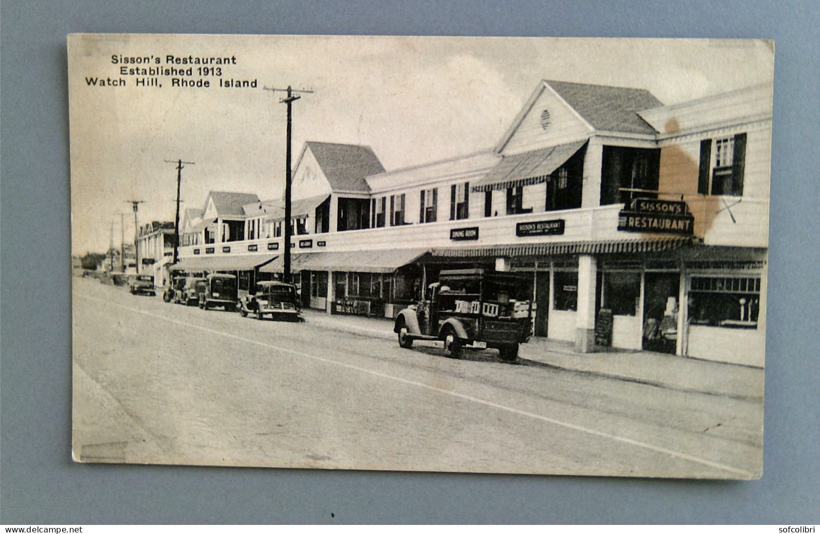 SISSON'S RESTAURANT ESTABLISHED 1913 - WATCH HILL RHODE ISLAND (Restaurant, Automobiles...Cars...) - Andere & Zonder Classificatie