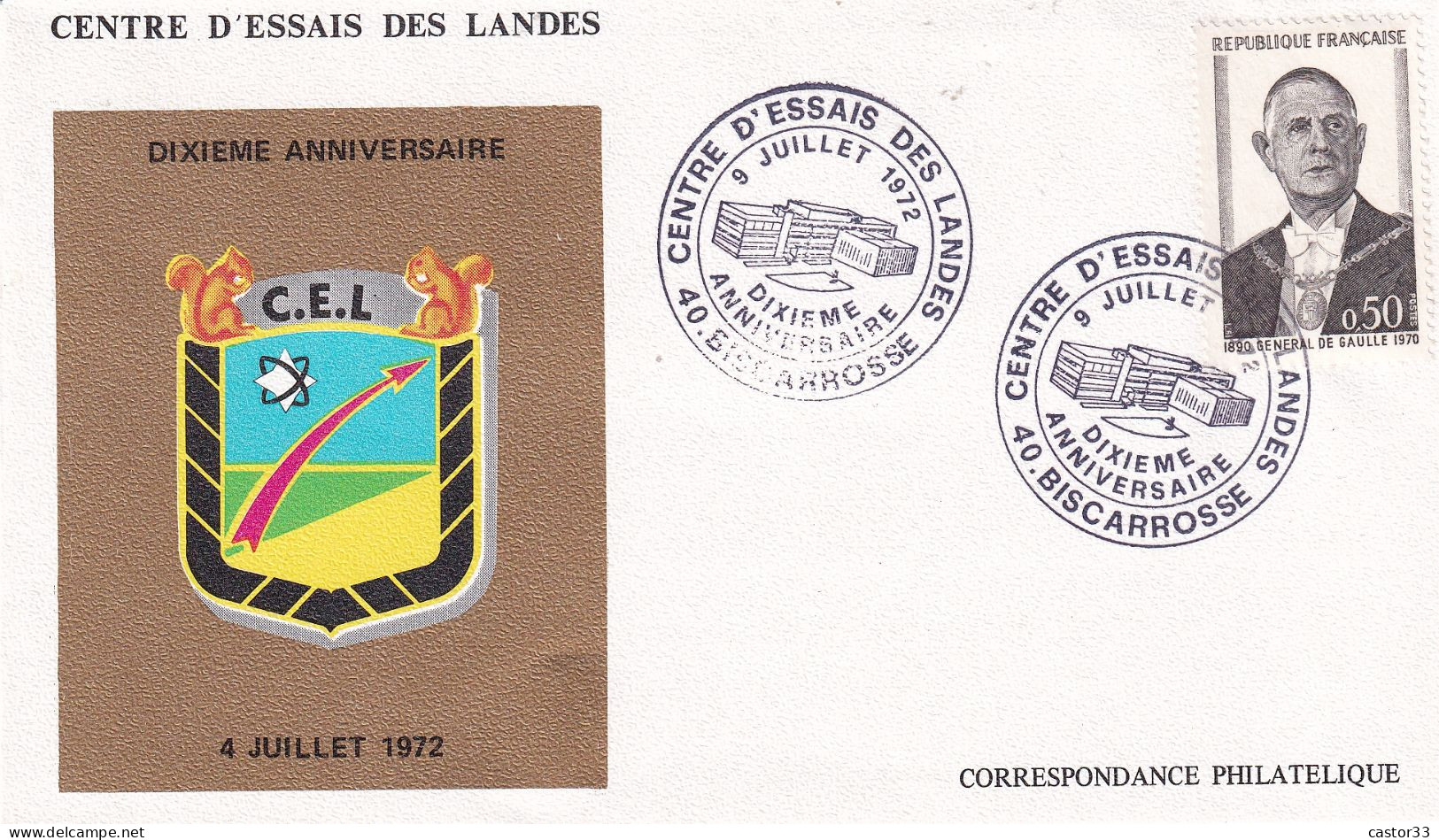 1er Jour, Centre D'Essais Des Landes - 1970-1979