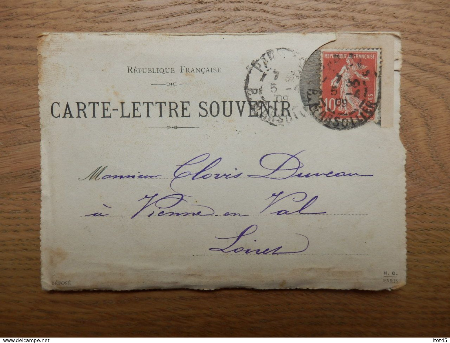CARTE LETTRE SOUVENIR DEPLIANT PARIS 1909 - 1877-1920: Semi Modern Period