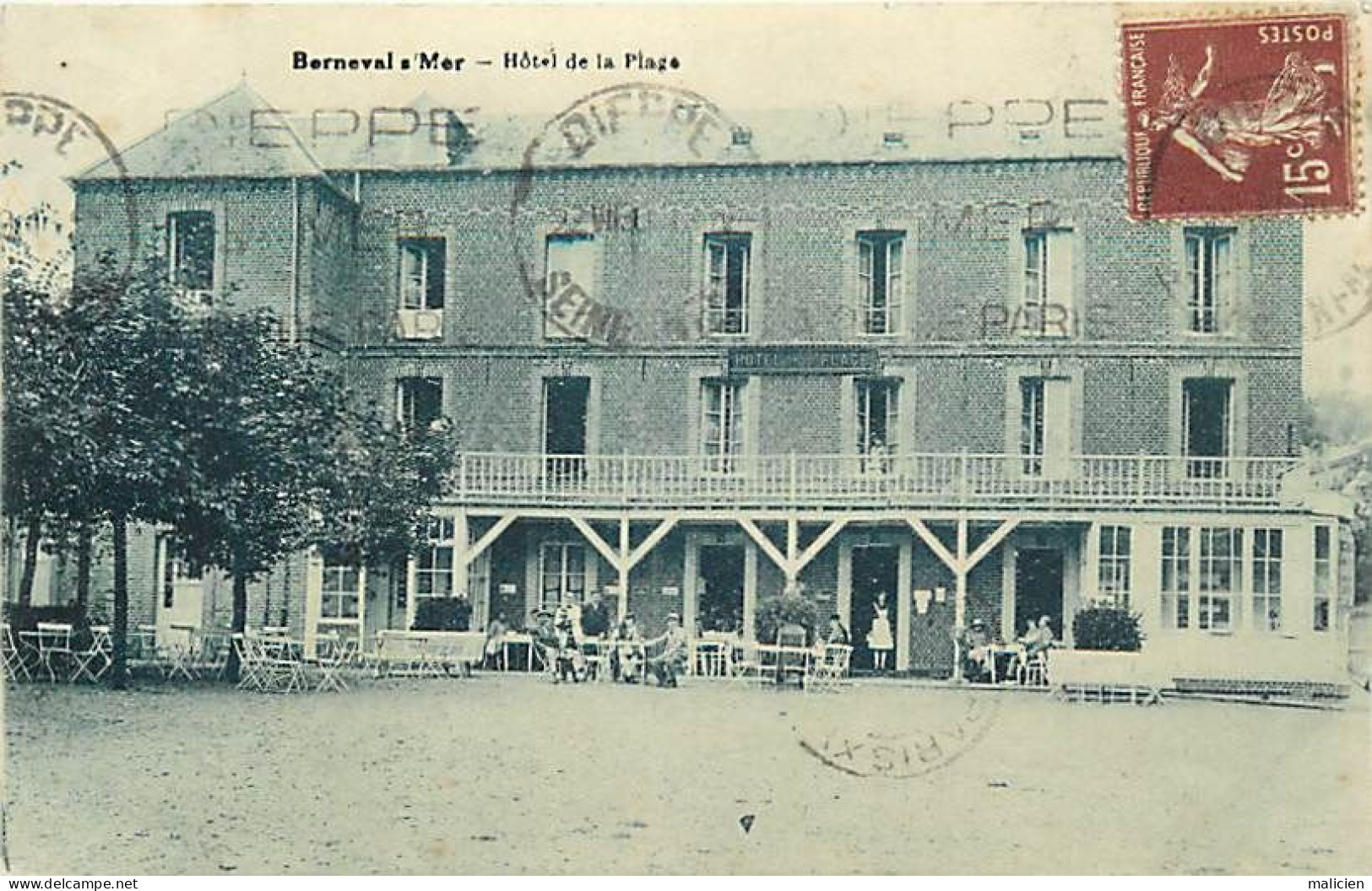 - Dpts Div. -ref-BN497- Seine Maritime - Berneval Sur Mer - Hôtel De La Plage - Hôtels - - Berneval