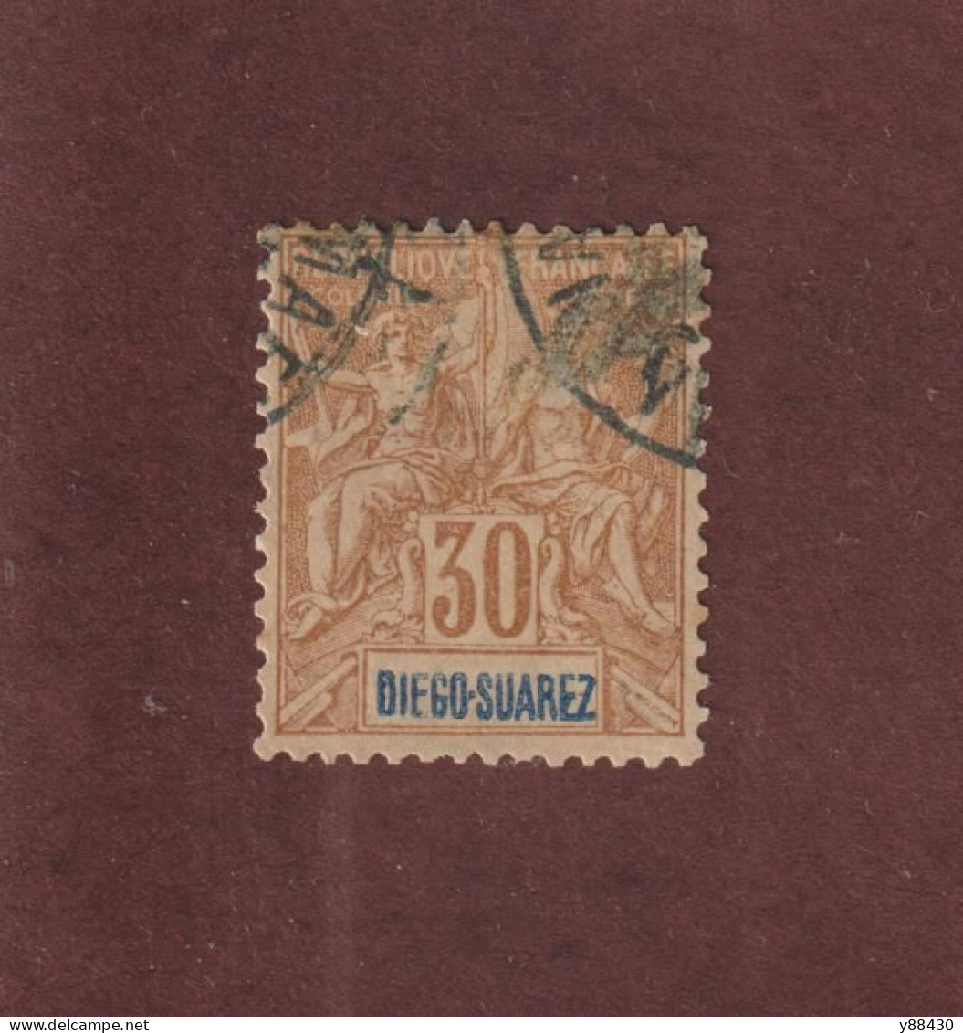 DIÉGO SUAREZ - 46 De 1893 - Oblitéré - Type Colonies . 30c. Brun - 2 Scan - Used Stamps