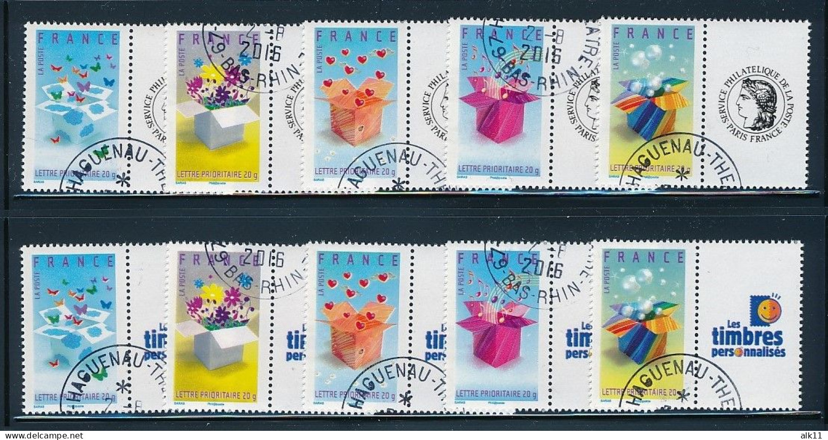 France 2007 - 4082A-4086A  Deux Séries Timbres Invitation Et Merci  Personnalisé Avec Logo Céres Et TPP - Oblitéré - Used Stamps