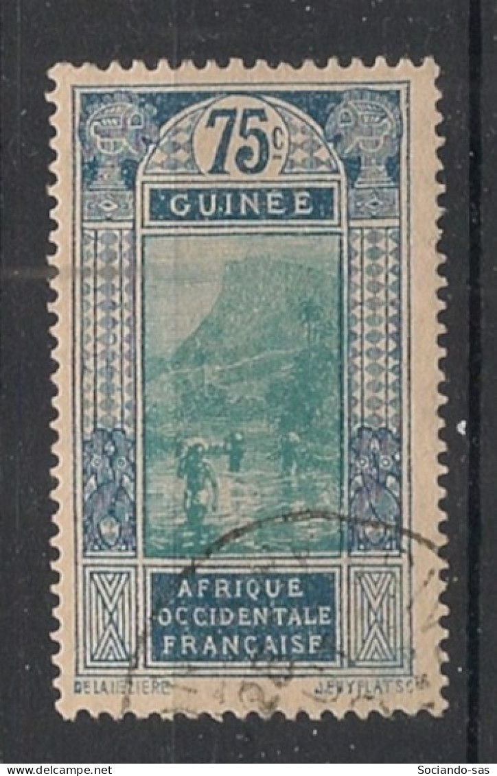 GUINEE - 1922-26 - N°YT. 96 - Gué à Kitim 75c Bleu - Oblitéré / Used - Used Stamps