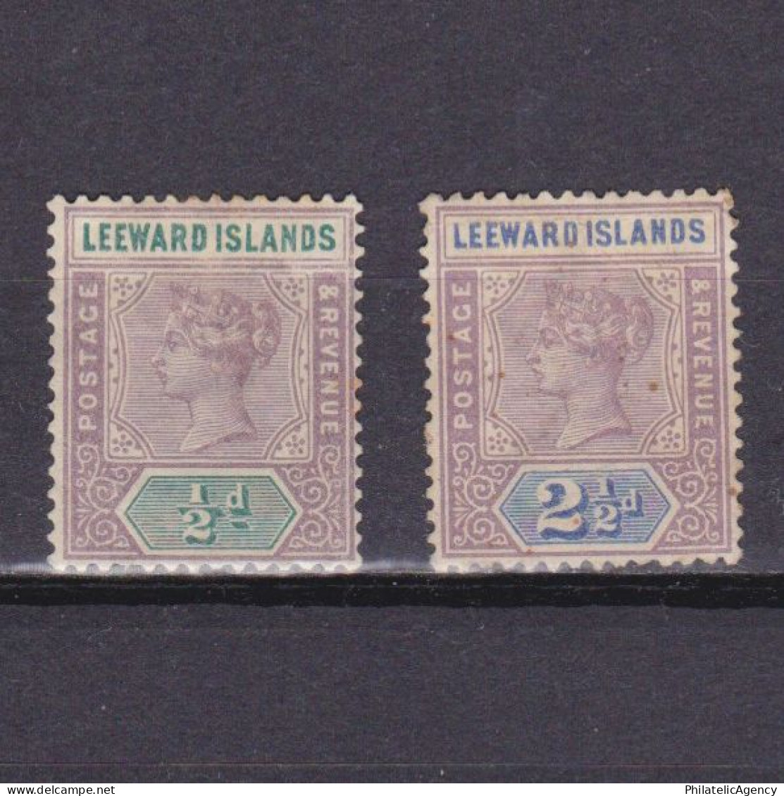 LEEWARD ISLANDS 1890, SG #1-3, Part Set, MH - Leeward  Islands