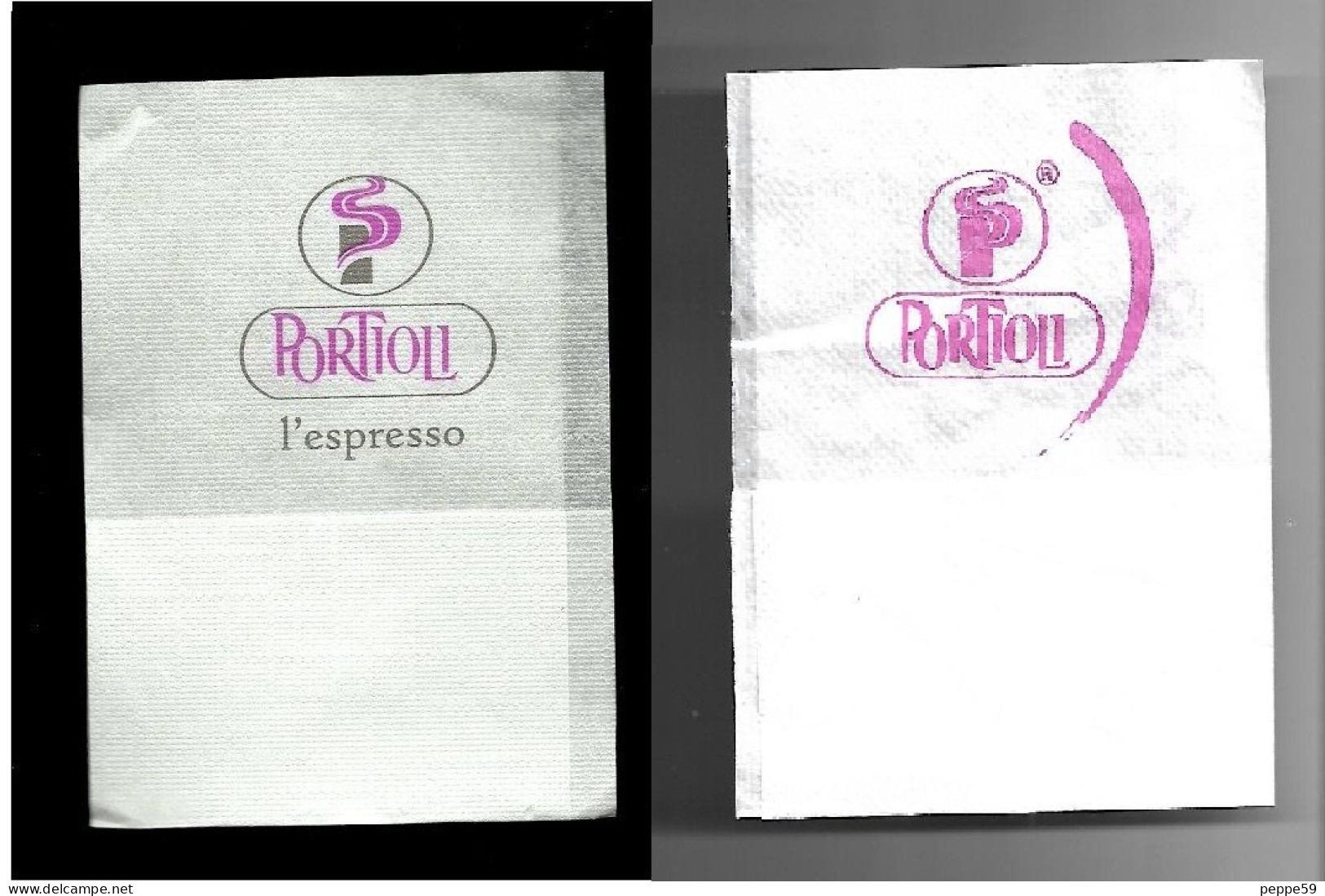 2 Tovagliolini Da Caffè - Caffè Portioli - Company Logo Napkins
