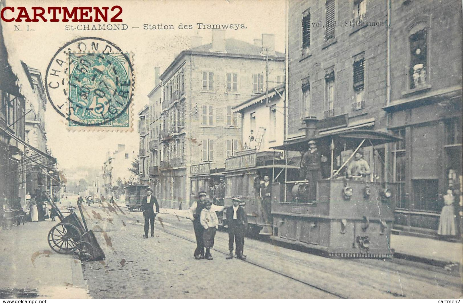 SAINT-CHAMOND STATION DES TRAMWAYS TRAM LOCOMOTIVE GARE STATION 42 LOIRE - Saint Chamond