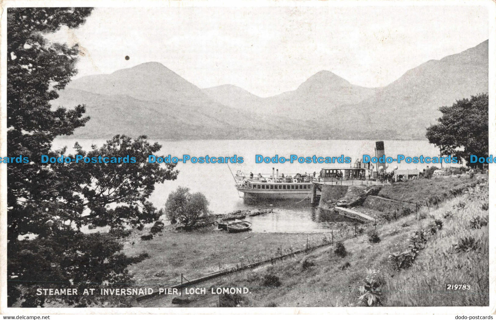 R098225 Steamer At Inversnaid Pier. Loch Lomond. Valentine - World