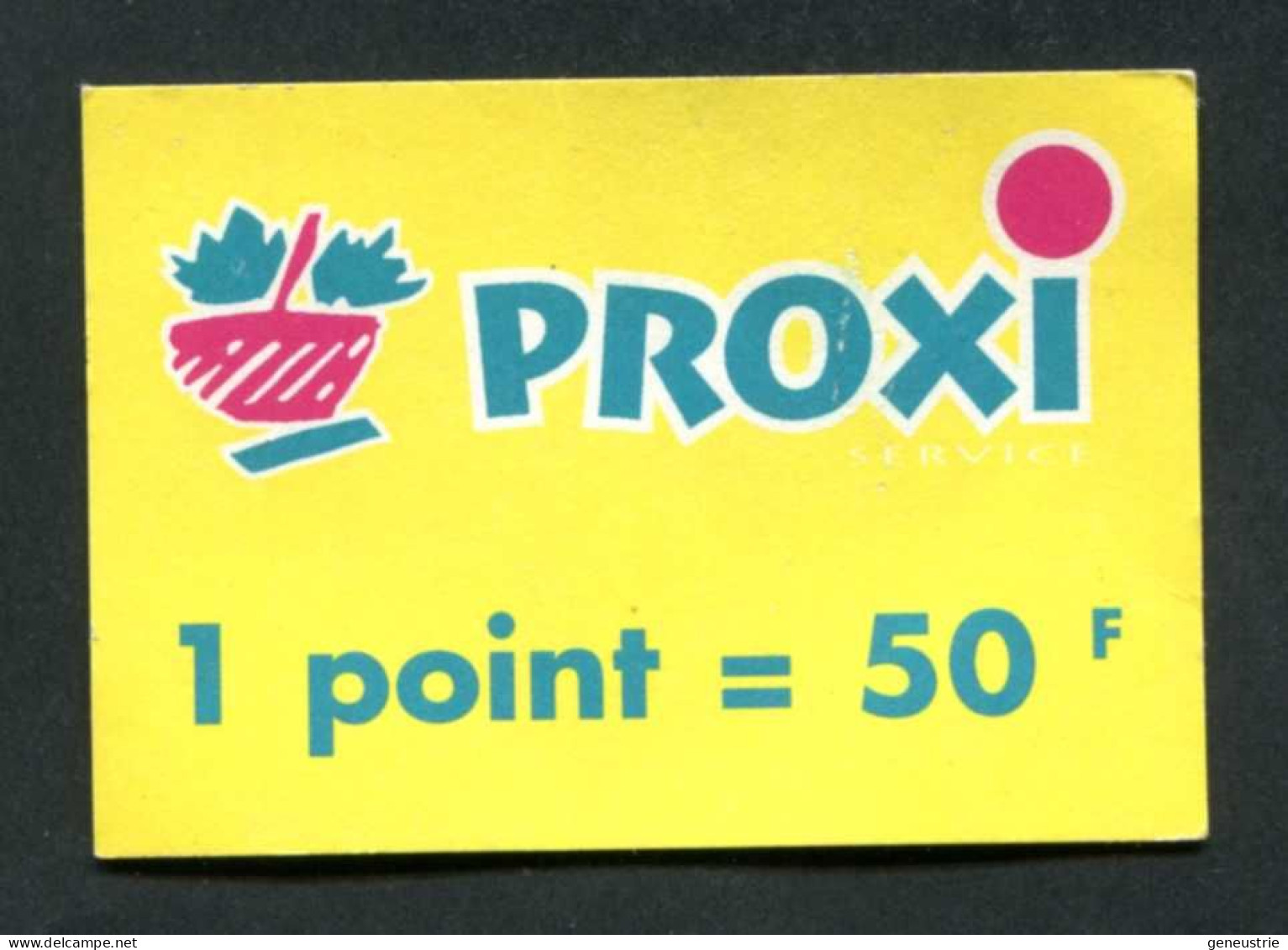 Jeton Carton D'épicerie Années 80/90 "Proxi / 1 Point = 50F" Bon De Nécessité - Notgeld