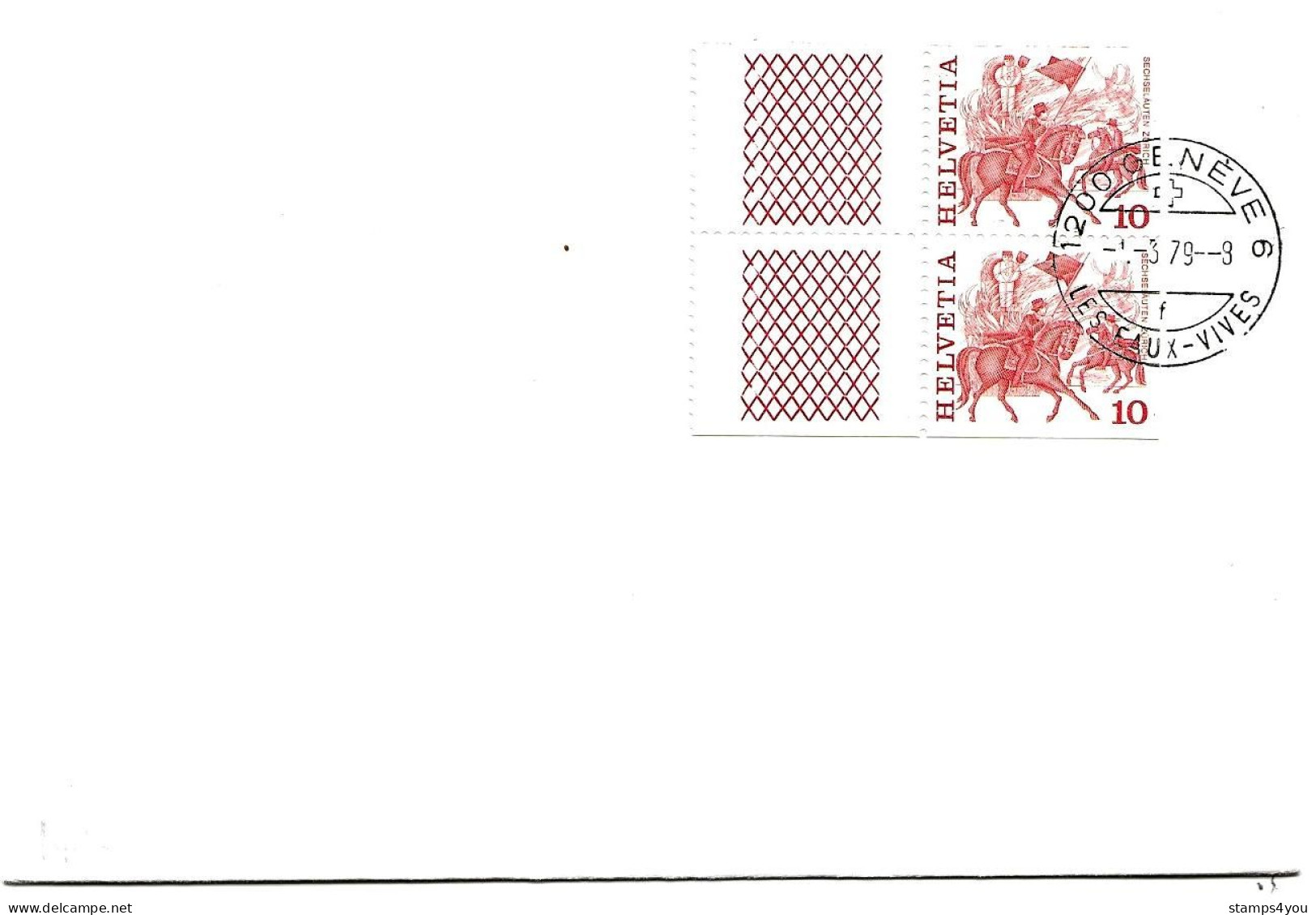 CH - 184 - Enveloppe Envoyée De Genève 1979 - Timbres Tirés De Carnet - Lettres & Documents