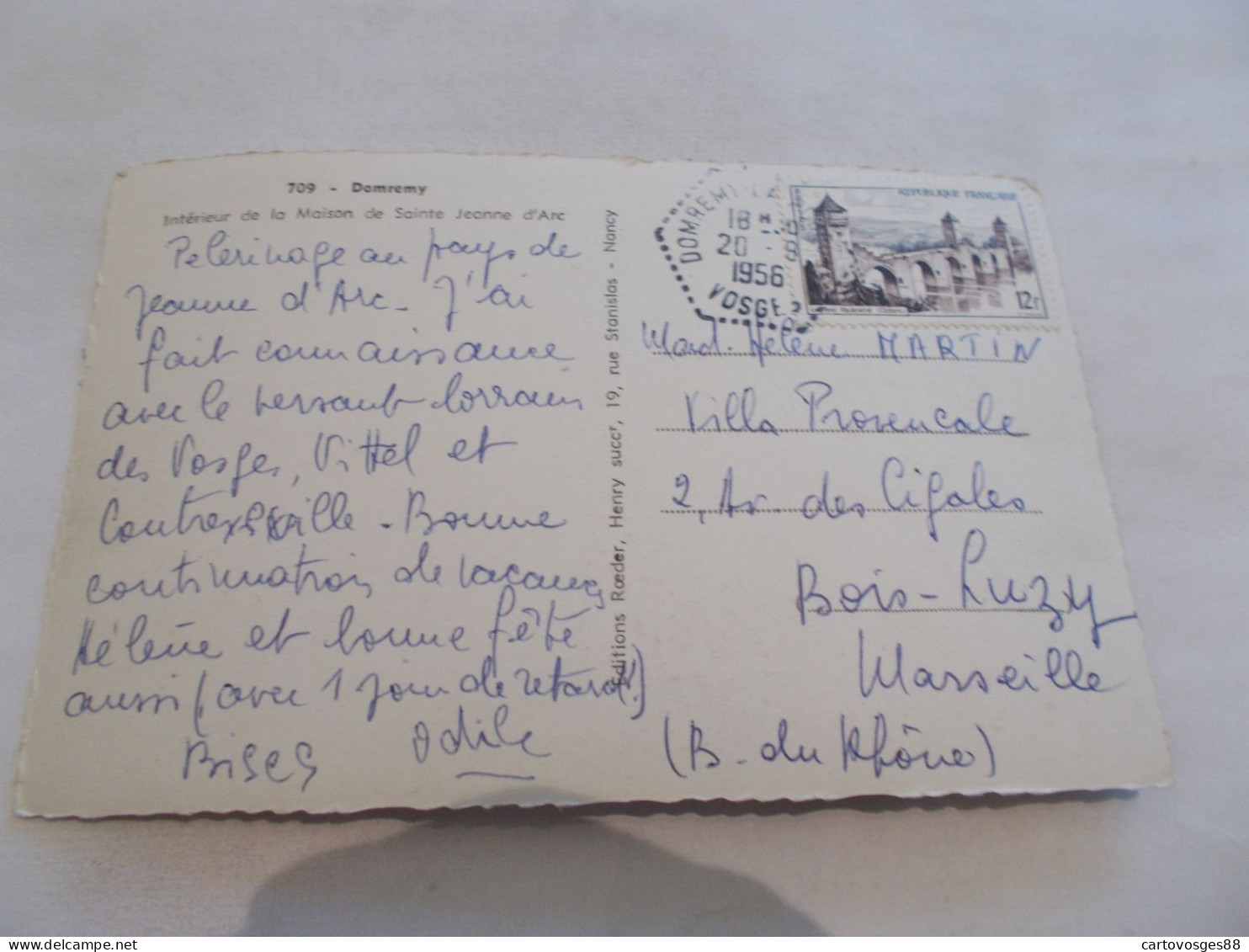 DOMREMY ( 88 Vosges ) INTERIEUR DE LA MAISON DE SAINTE JEANNE D ARC  1956 - Domremy La Pucelle