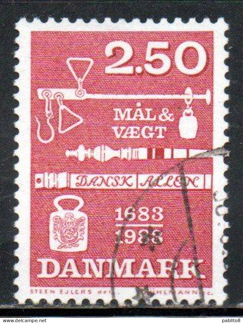 DANEMARK DANMARK DENMARK DANIMARCA 1983 WEIGHTS AND MEASURES ORDINANCE 300th ANNIVERSARY  2.50k USED USATO OBLITERE - Used Stamps
