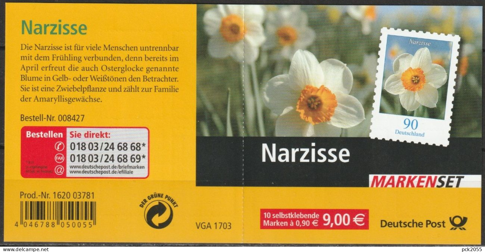 Deutschland MH 61  2006 Narzisse Mi-Nr. 2515 O Gest. EST Weiden ( B 2908 ) - 2001-2010