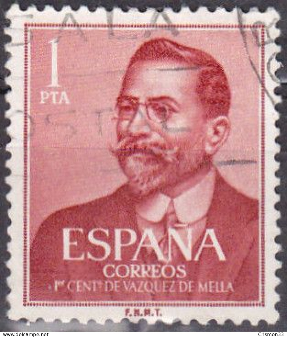 1961 - ESPAÑA - CENTENARIO DEL NACIMIENTO DE VAZQUEZ DE MELLA - EDIFIL 1351 - Used Stamps