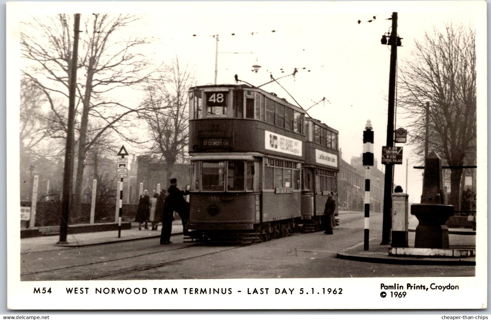 WEST NORWOOD Tram Terminus - Last Day 5.1.1962 - Pamlin M 54 - Bus & Autocars