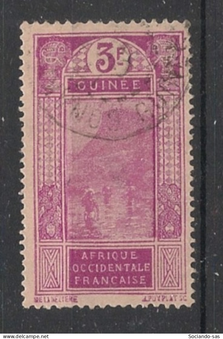 GUINEE - 1927-33 - N°YT. 114 - Gué à Kitim 3f Lilas-rose - Oblitéré / Used - Used Stamps