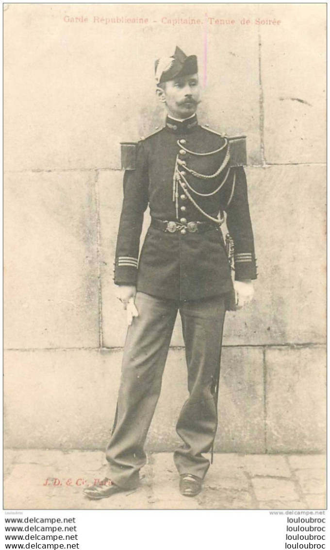 GARDE REPUBLICAINE CAPITAINE TENUE DE SOIREE - Uniforms