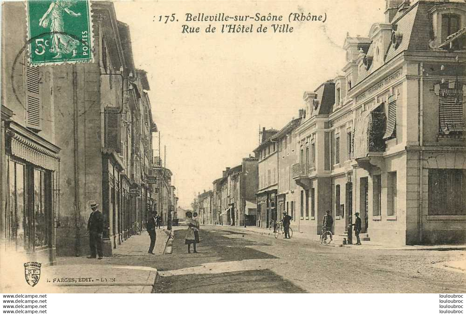 69 BELLEVILLE SUR SAONE RUE DE L'HOTEL DE VILLE - Belleville Sur Saone