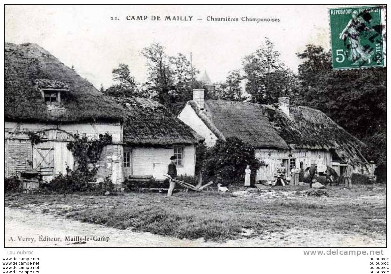 10 CAMP DE MAILLY CHAUMIERES CHAMPENOISES EDIT VERRY - Mailly-le-Camp