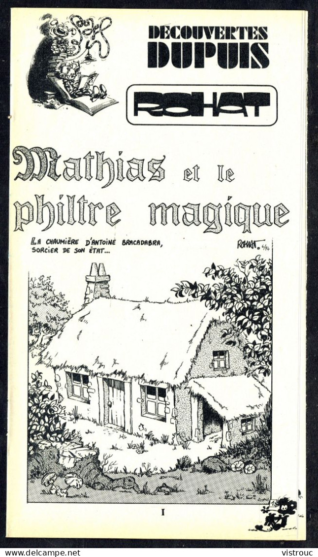 "MATHIAS Et Le Philtre Magique" De ROHAT - Supplément à Spirou - Découvertes DUPUIS - 1975. - Spirou Magazine