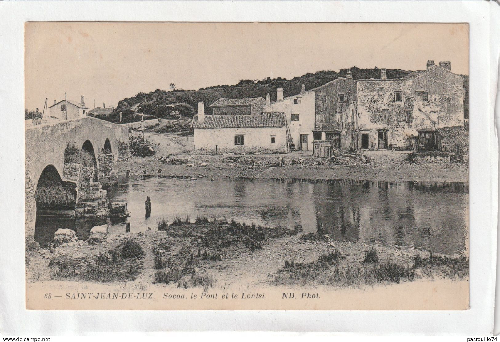 CPA :  14 X 9  -  SAINT-JEAN-DE-LUZ  - Socoa, Le Pont Et Le Lontsi - Saint Jean De Luz