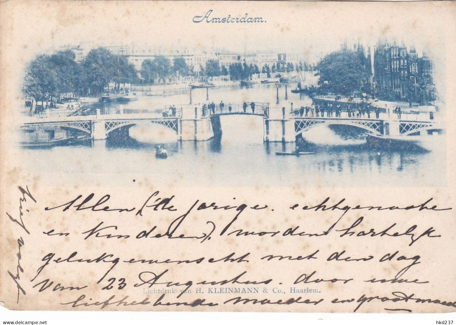 Amsterdam Halvemaansbrug Amstel Levendig ±1898    2259 - Amsterdam
