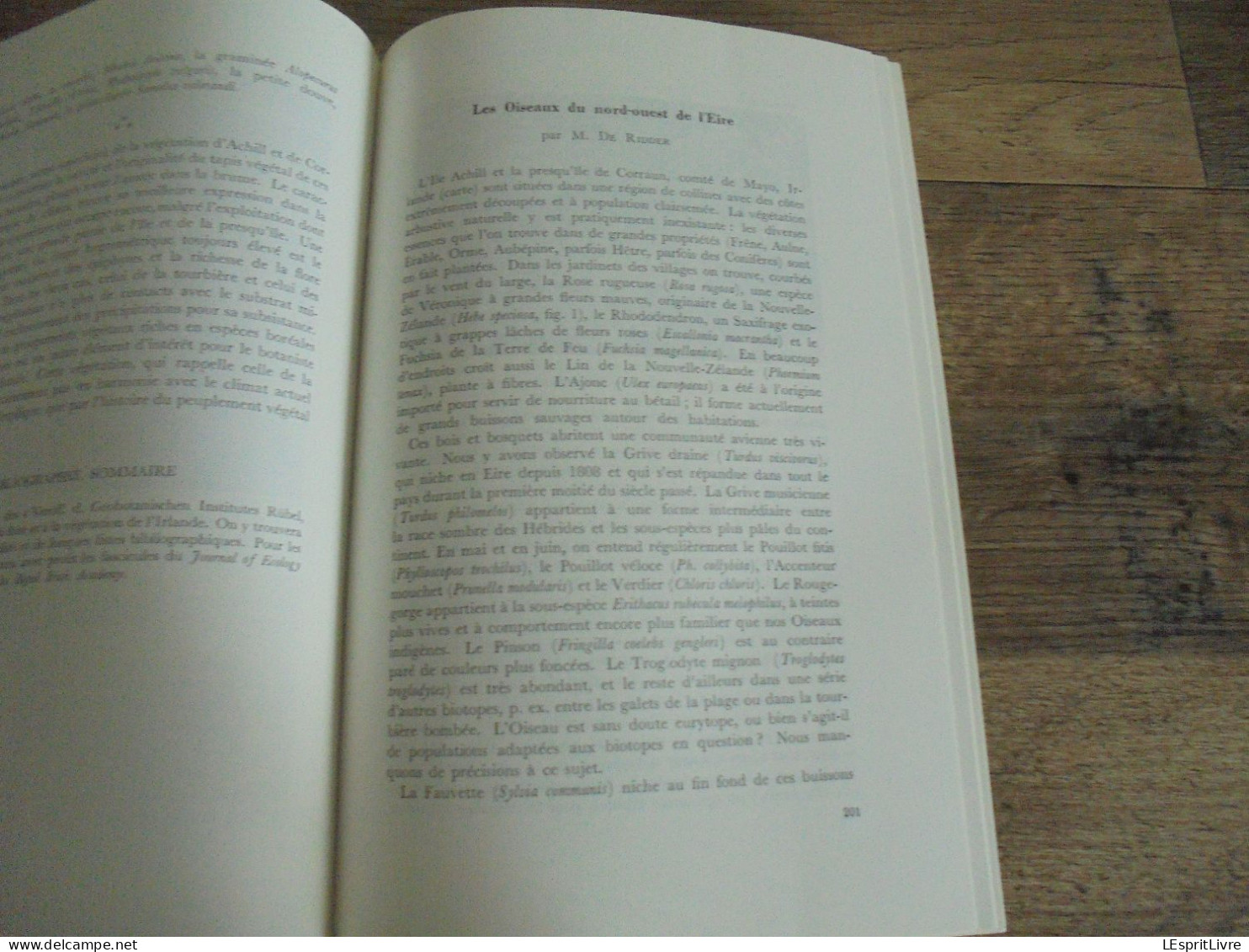 LES NATURALISTES BELGES N° 4 Année 1972 Régionalisme Irlande Tourbières Faune Oiseaux  Botanique Flore