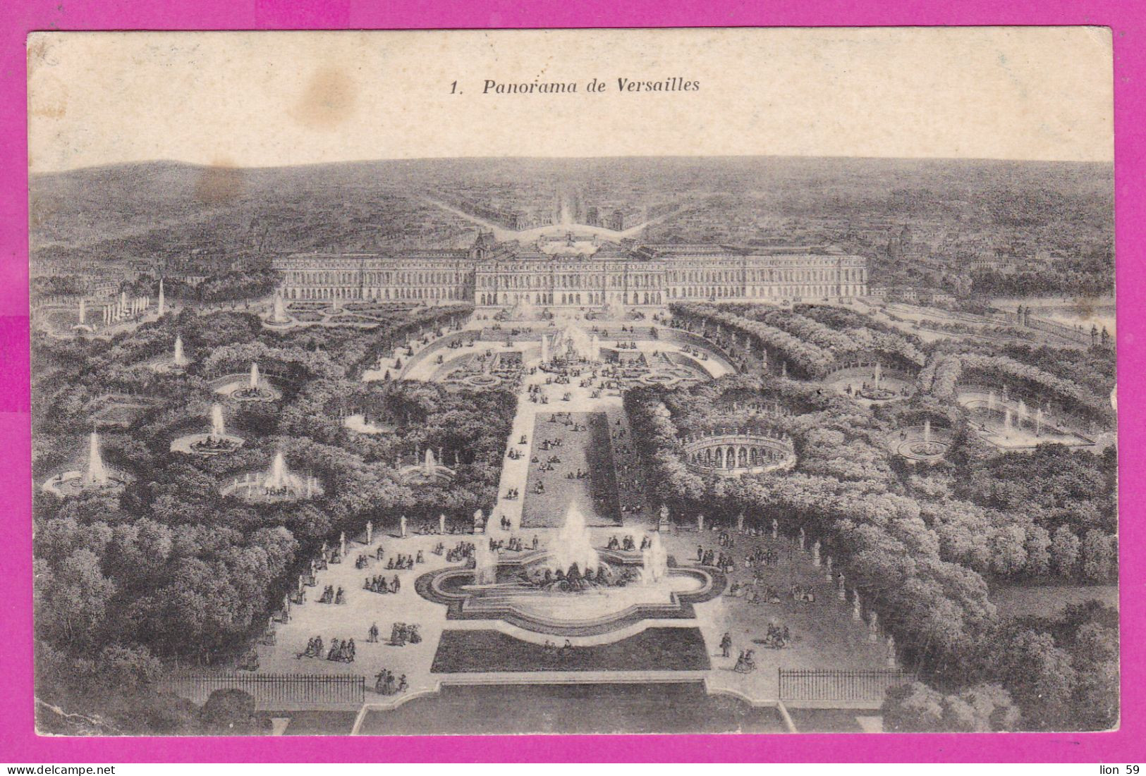 294260 / France - Panorama De Versailles Vue Aerienne PC 1907 Versailles USED 5 C. Semeuse To Plovdiv Sofia Bulgaria - Covers & Documents