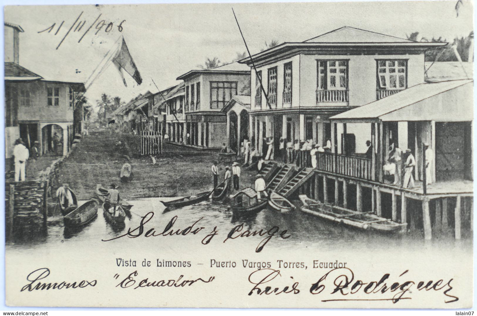 C. P. A. : ECUADOR : EQUATEUR : Puerto Vargos (Vargas) Torres, Vista De Limones, Stamp In 1906 - Ecuador
