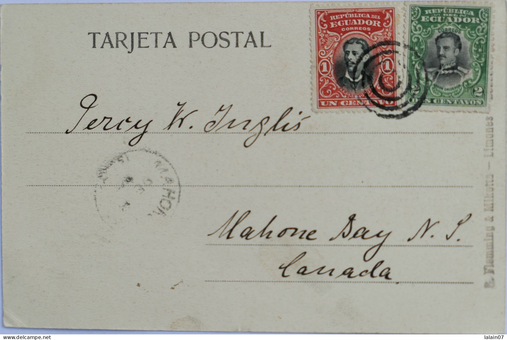 C. P. A. : ECUADOR : EQUATEUR : Puerto Vargos (Vargas) Torres, Vista De Limones, Stamp In 1906 - Equateur