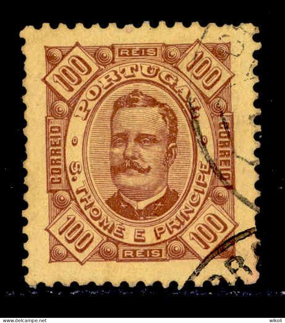 ! ! St. Thomas - 1893 D. Carlos 100 R - Af. 39 - Used - St. Thomas & Prince