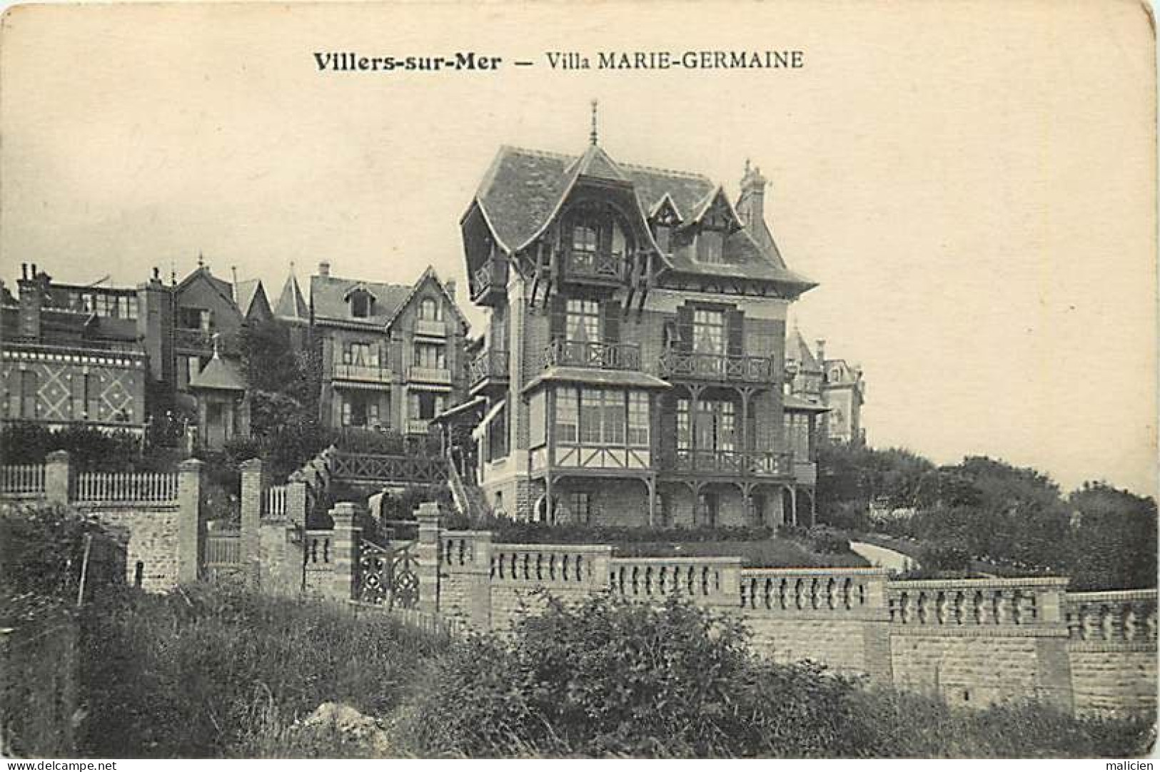 - Dpts Div. -ref-BN491- Calvados - Villers Sur Mer - Villa " Marie Germaine " - Villas - - Villers Sur Mer