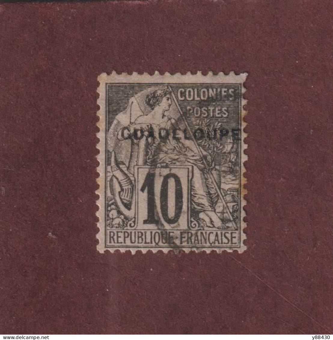 GUADELOUPE - Ex. Colonie Française - N° 18 De 1891 -  Oblitéré - Type Colonies . 10c. Noir Sur Lilas - 2 Scan - Used Stamps