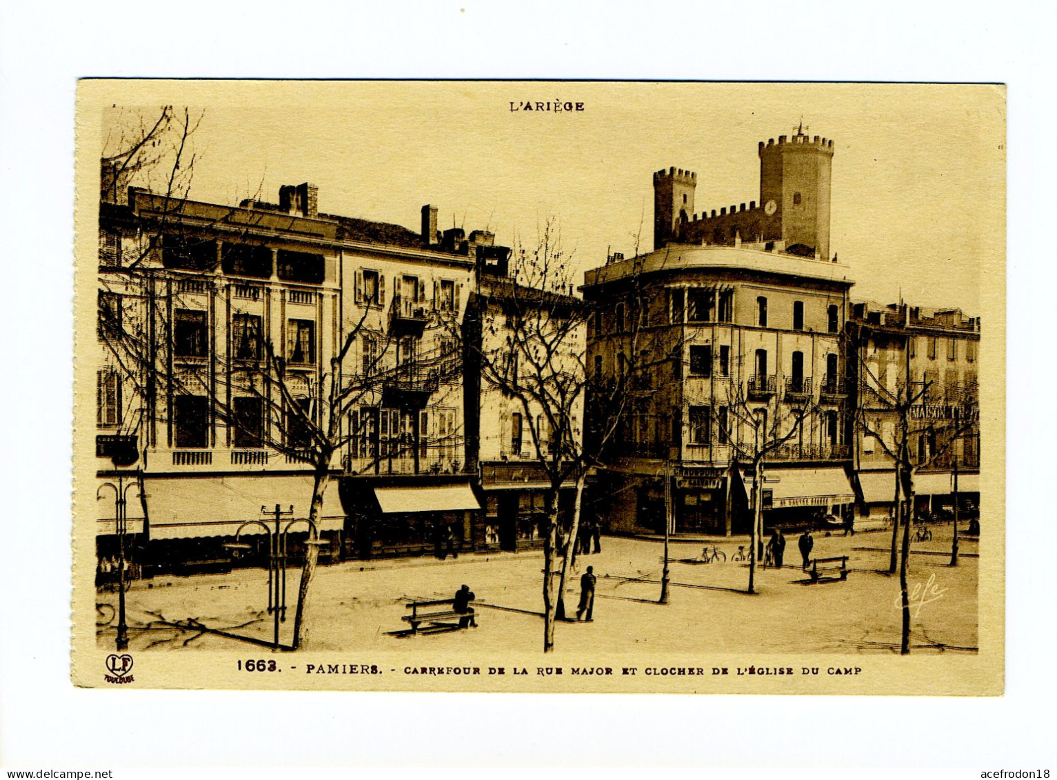 PAMIERS - Carrefour De La Rue Major Et Clocher De L'église Du Camp - Pamiers