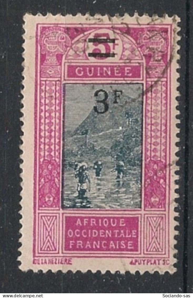 GUINEE - 1924-27 - N°YT. 104 - Gué à Kitim 3f Sur 5f Rose-lilas - Oblitéré / Used - Oblitérés