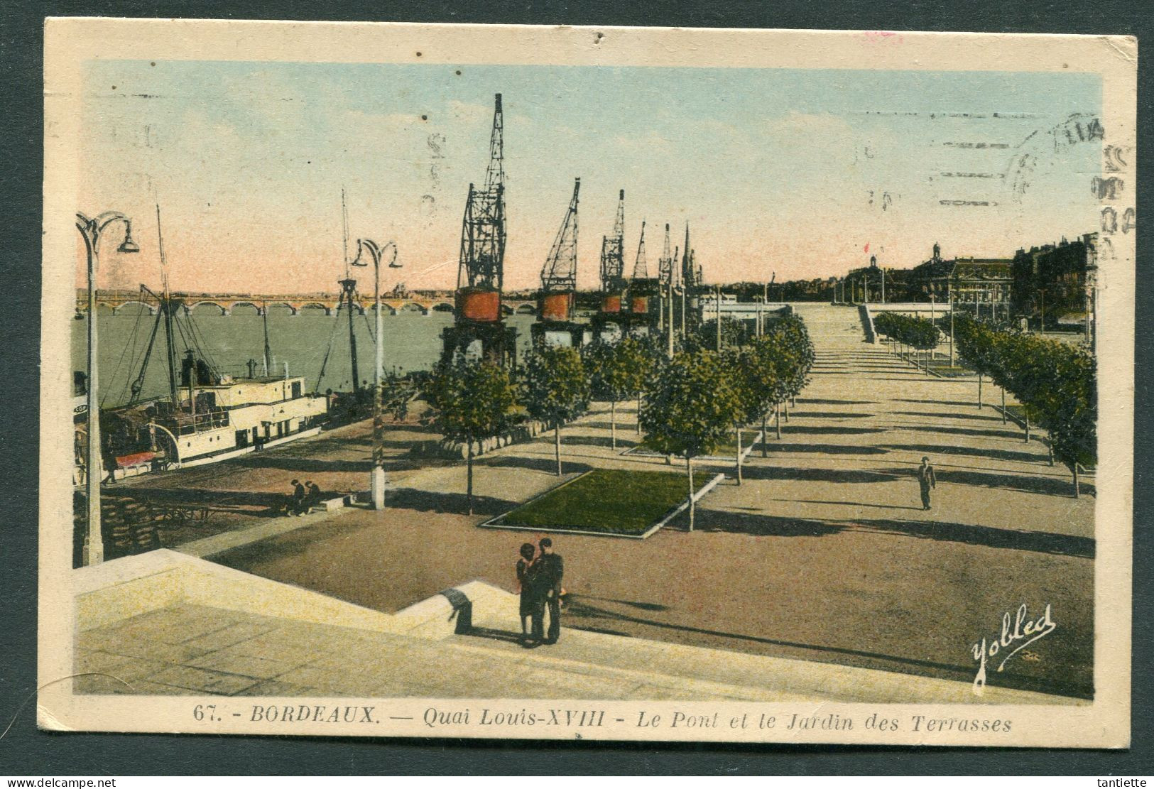 33 - GIRONDE - BORDEAUX : Quai Louis XVIII - Le Pont Et  Le Jardin Des Terrasses - Bordeaux