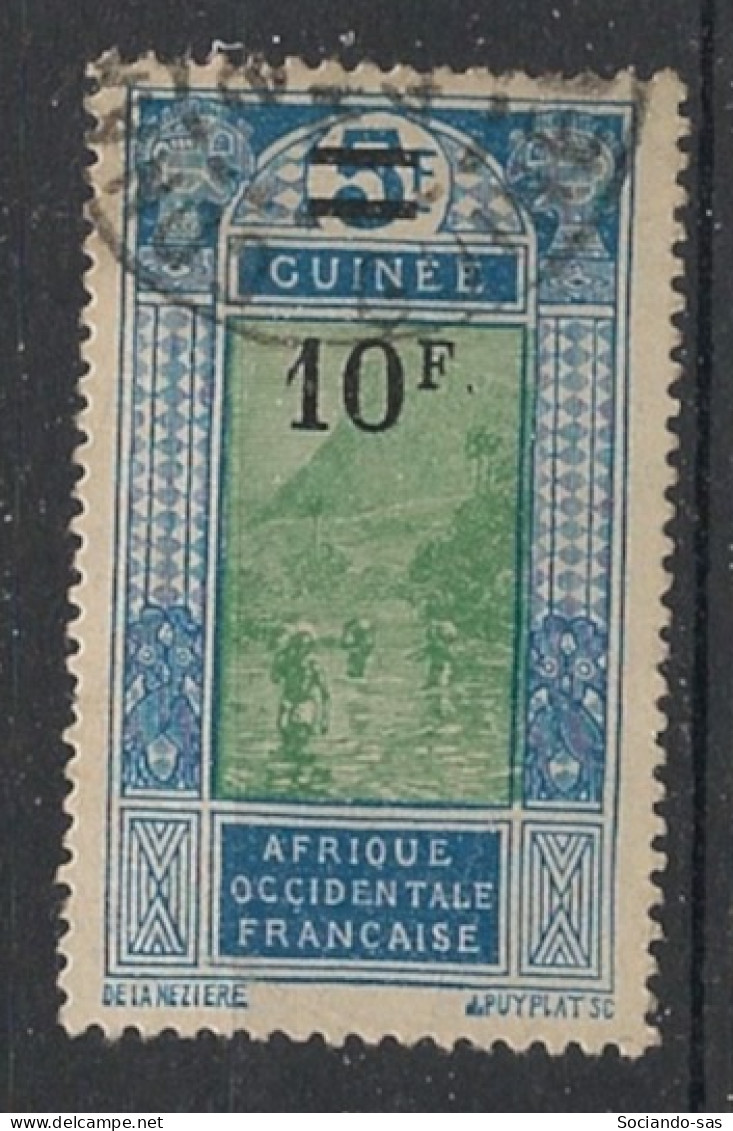 GUINEE - 1924-27 - N°YT. 105 - Gué à Kitim 10f Sur 5f - Oblitéré / Used - Oblitérés