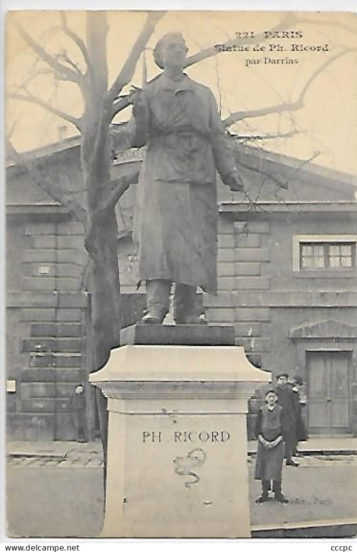 CPA Paris Statue De Philippe Ricord - District 08