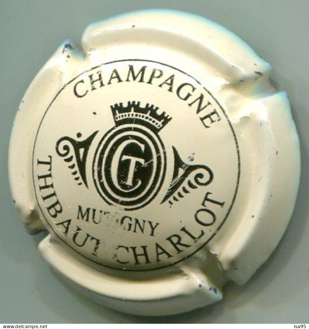 CAPSULE-CHAMPAGNE THIBAUT-CHARLOT N°08c Crème & Noir - Autres & Non Classés